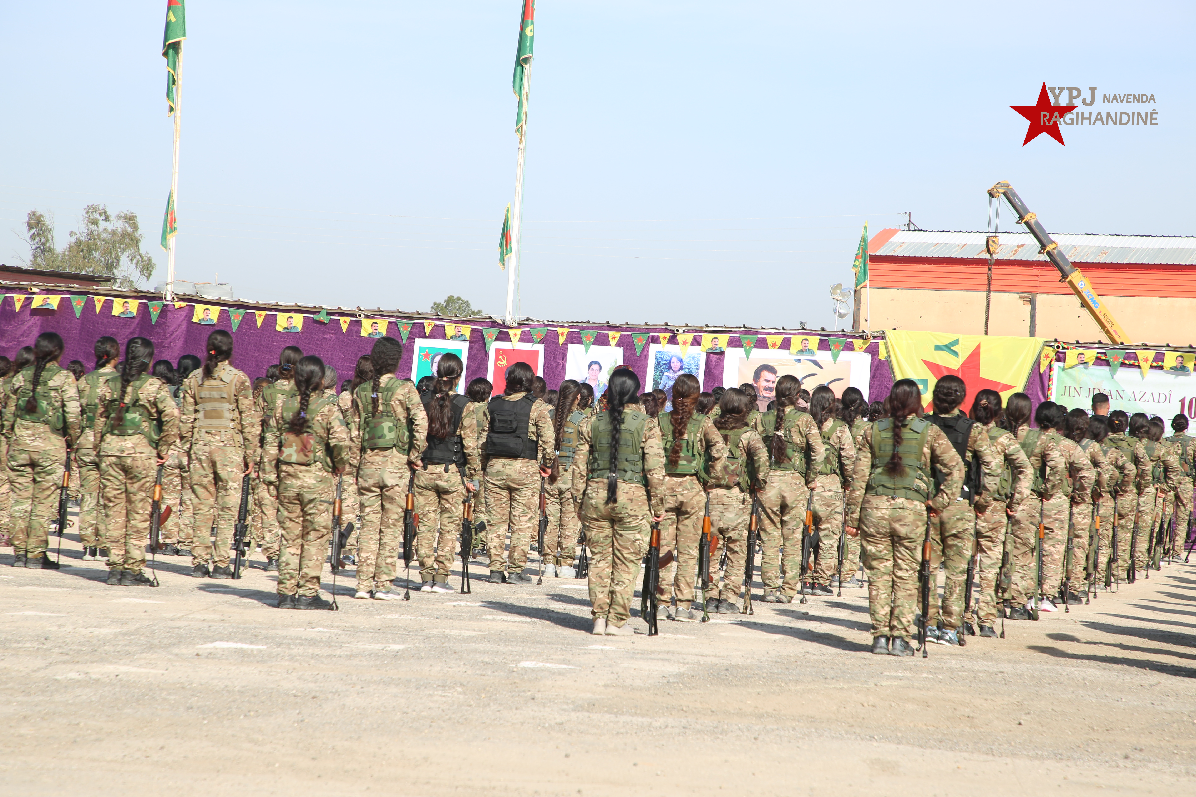 مراسيم الذكر ى السنوية العاشرة لتشكيل وحدات حماية المرأة YPJ