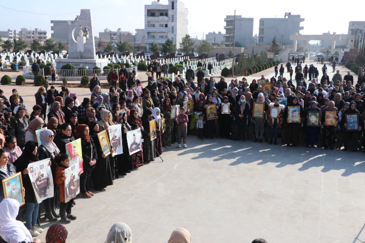 The residents of Qamishli commemorated 166 martyrs for the months of December and January