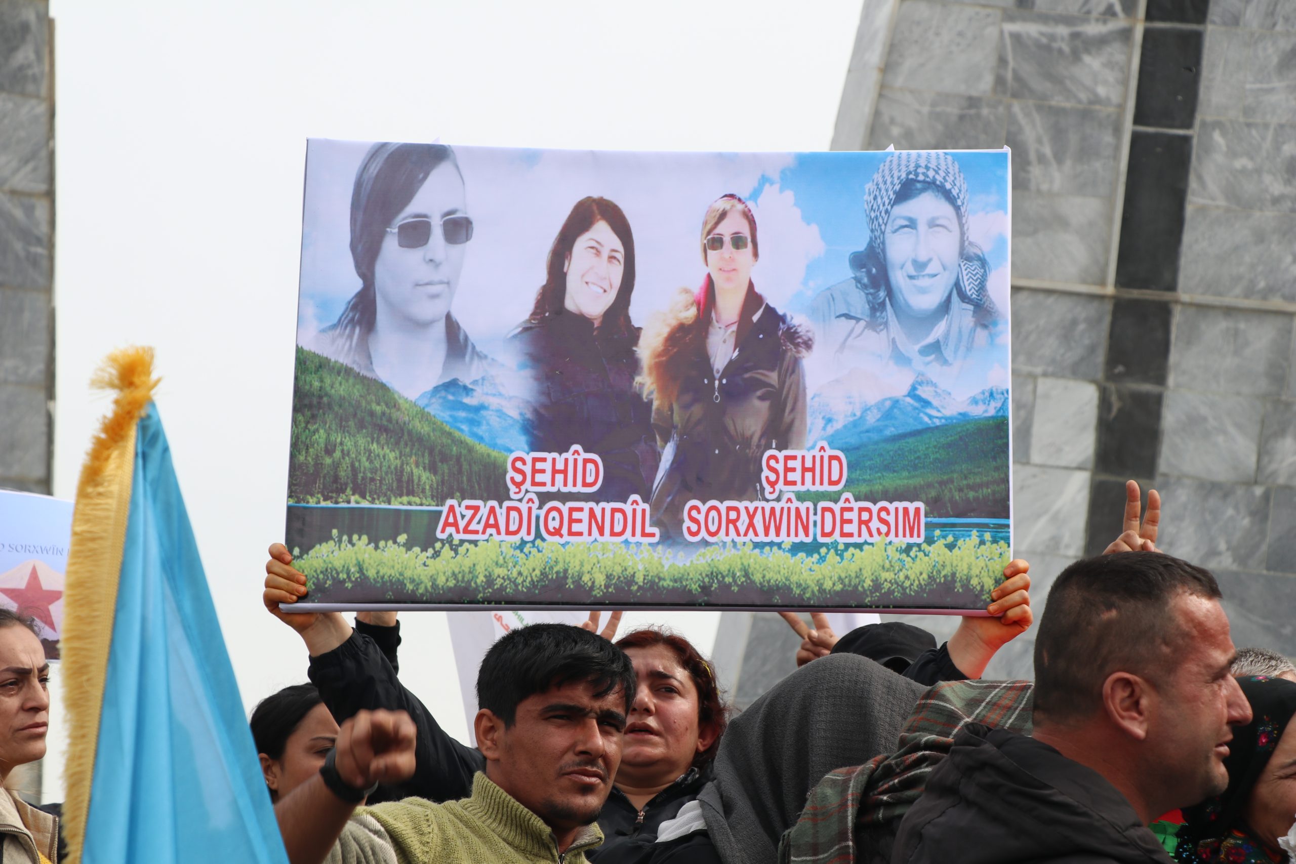 The funeral of the martyr Azadi and the martyr Sorkhoin Rojhelat in Derik and Kobani