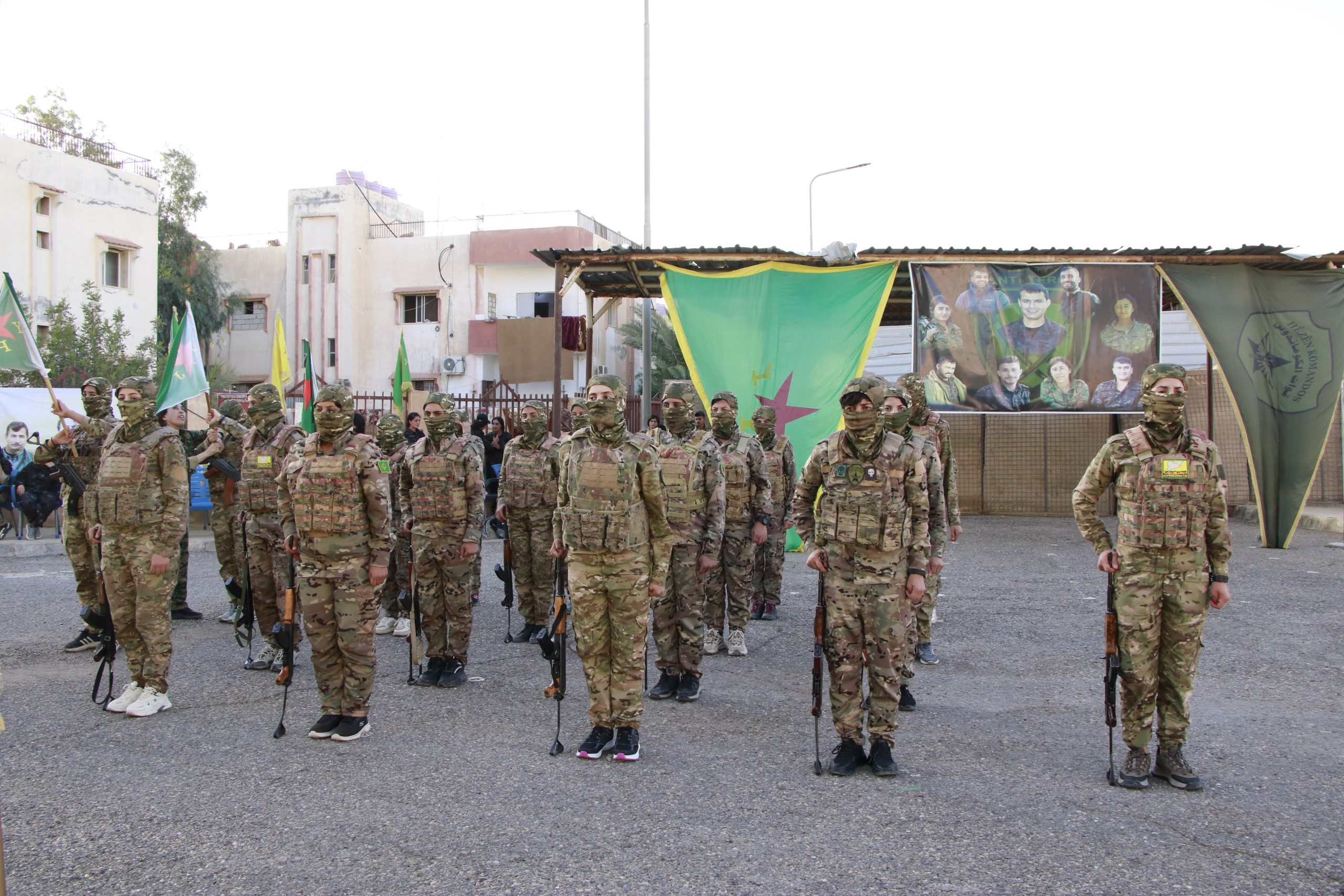 Deir ez-Zor… Martyr Arjin Academy Graduates a New Class of Women’s Protection Units Fighters