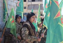 Mass Rally in Qamishlo in Support of the Women’s Protection Units.
