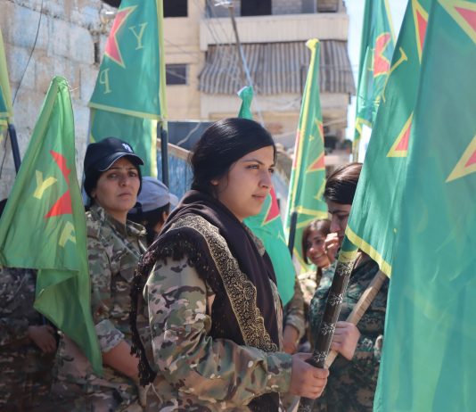 Mass Rally in Qamishlo in Support of the Women’s Protection Units.