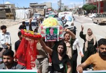 Funeral Ceremony Held in Kobani for a Fighter of the Women’s Protection Units.