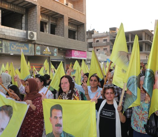 Hundreds Join March in Hasakah Demanding the Physical Freedom of Leader Abdullah Öcalan