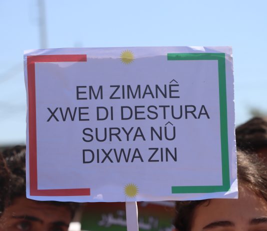 Bi hezaran kes ji bo mafê ziman meşiyan