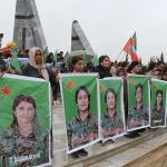 Li Kobanê merasîma 3 şehîdên YPJ`ê