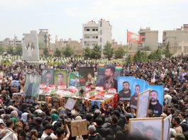 Qamişlo| Merasîmên Oxirkirina 7 Şehîdan Lı Goristana Şehîd Delîl Sarûxan bu