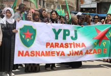Bi slogana ”YPJ hebûna me ye” li Qamişlo meş hate lidarxistin