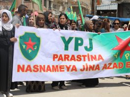 Bi slogana ”YPJ hebûna me ye” li Qamişlo meş hate lidarxistin