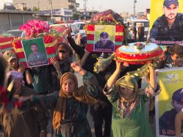 Li Kobanê Merasîma 8 Şehîdên Ku li Goristana Şehîd Dicle Hat Oxirkirin