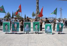 Li kobaniyê merasîma oxirkirina 3 lehengan li Goristana Şehîd Dicle hat oxirkirin.