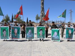 Li kobaniyê merasîma oxirkirina 3 lehengan li Goristana Şehîd Dicle hat oxirkirin.